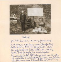 John Funk with memorabilia